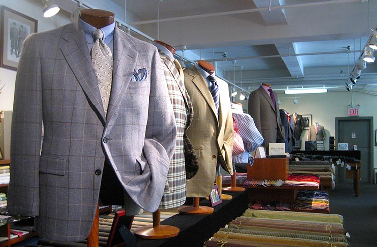 picture of mens suits on display